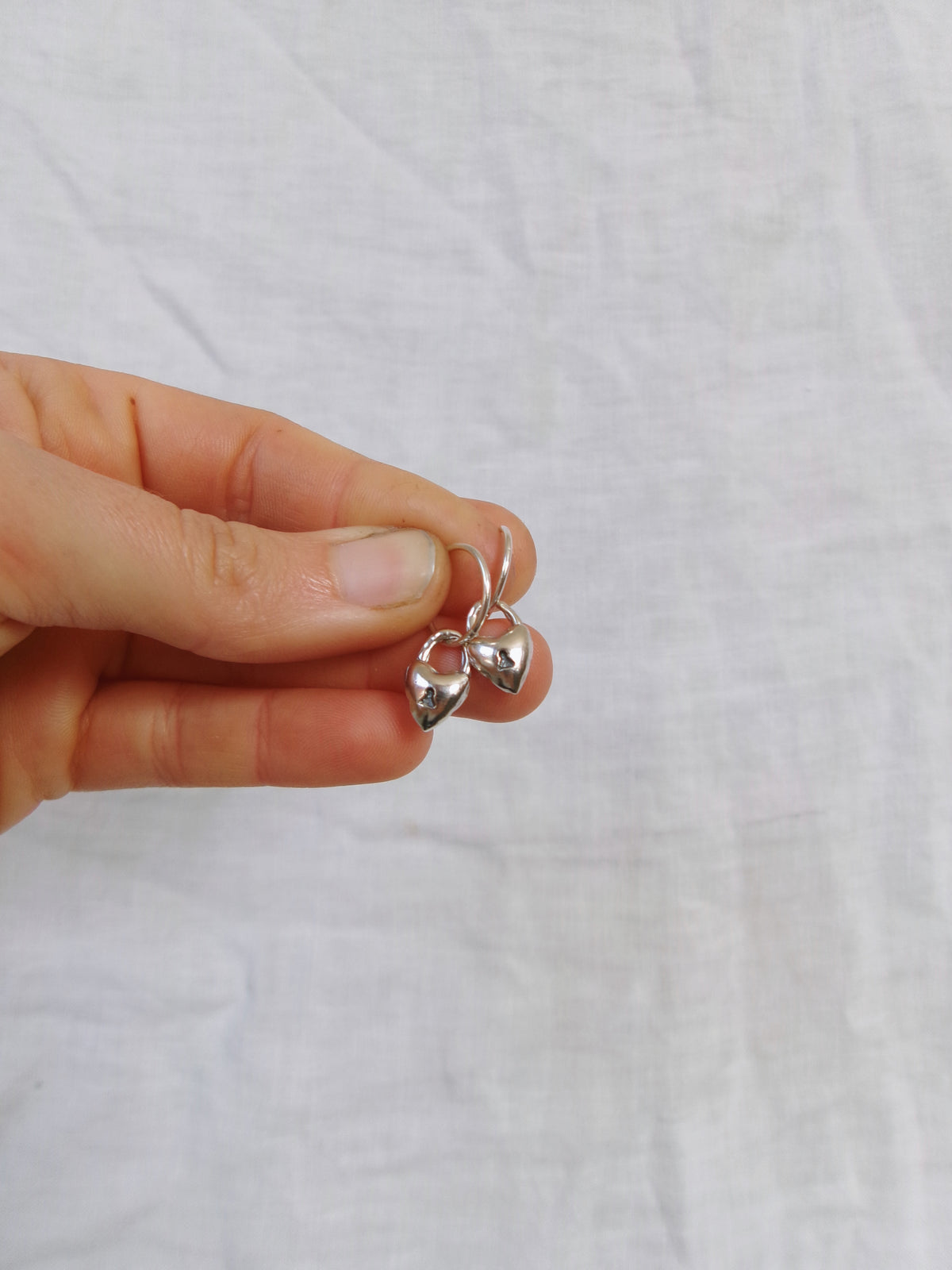 Treacherous Heart Charm Earring