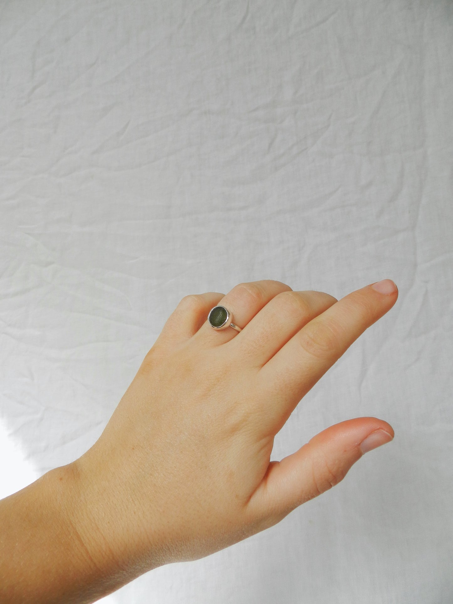Seaglass Ring - Olive