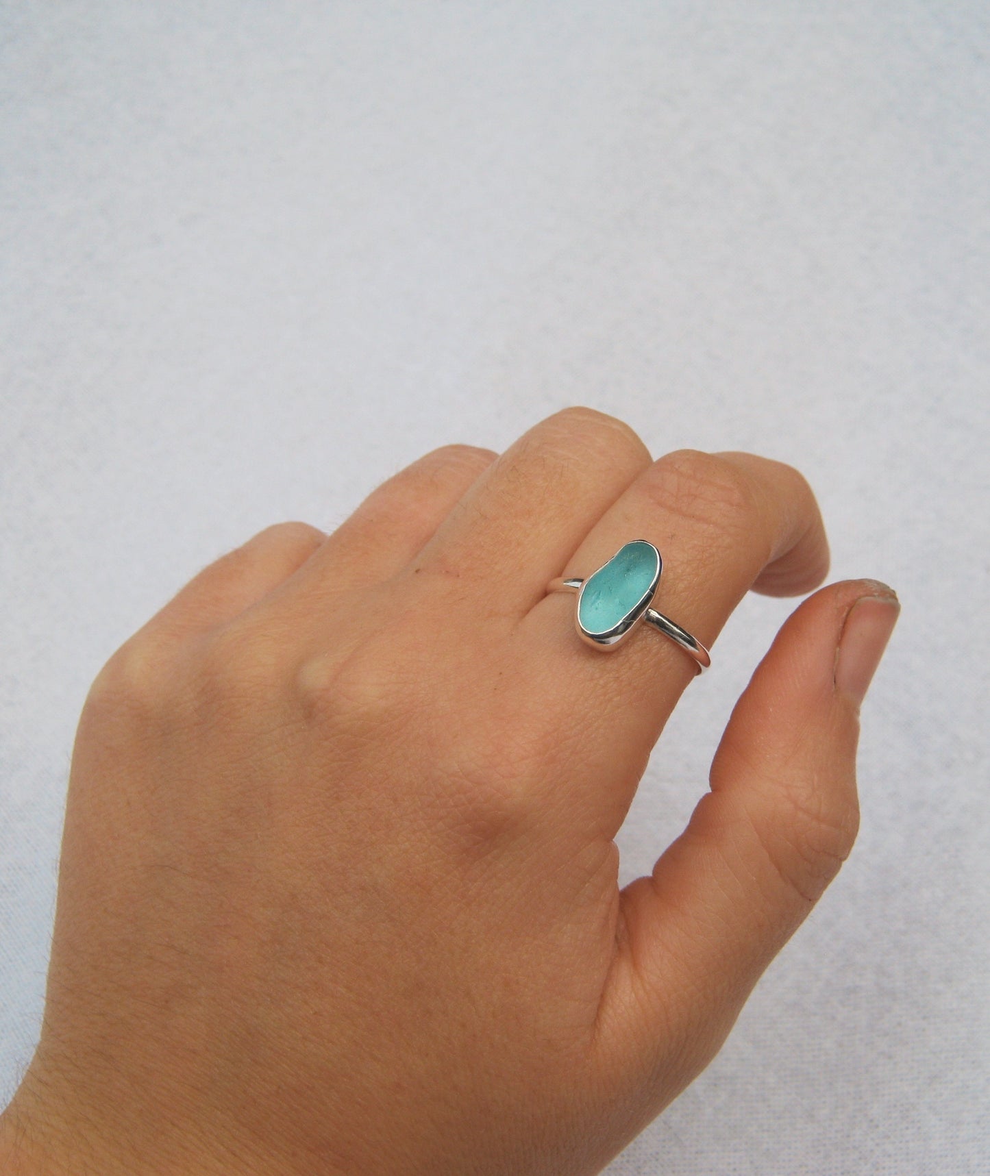 Skyla seaglass ring